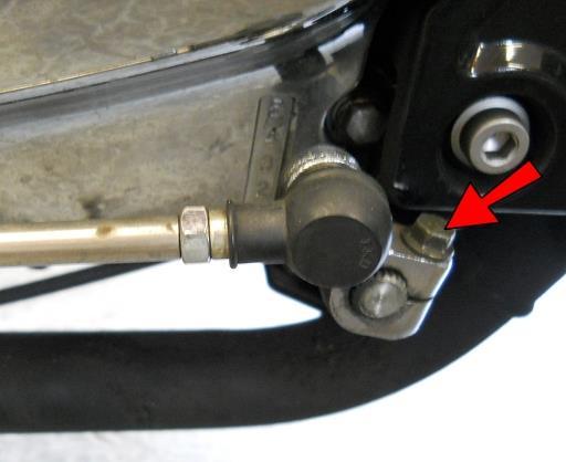 You may find the shifter pedal to be too low or high. If so, adjust as follows.