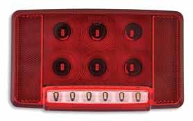 truck qualified lamp features Stop, Tail, Turn, Reverse and License (2351 only) functions in a single lamp.