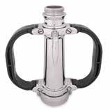 1 kg) 2 1 /2" (65 mm) 1 1 /2" (38 mm) Chrome Style 426 Brass Shutoff Full-time restricted swivel base ensures the handle can be positioned