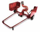 3428 Rover Monitor Cart Two hose racks provide capacity for 100' (30 m) of 2 1 /2" (65 mm) hose Complete with gauge and guard, safety chain, and locking wheels with ground spikes Removable handle for