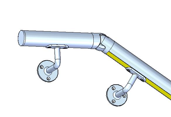 Handrail bracket - pipe V4A 6 Handrail