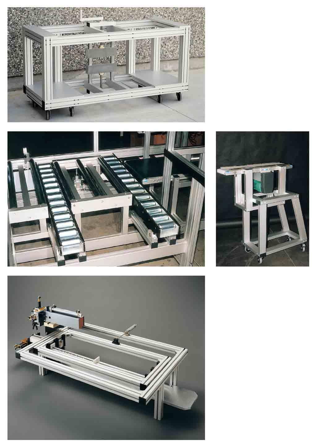application examples Precision frame : This frame was part of an assembly to finely adjust very heavy components.