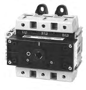 Flexible switch choices Two frame sizes provide a range of disconnect switches rated from 125 to 315 amps. Base and panel mount switches are available in both three and four poles.