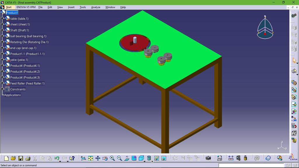 Design of PSBM is made in Catia V5 R20 Software. It is the assembly of all components used. 5.