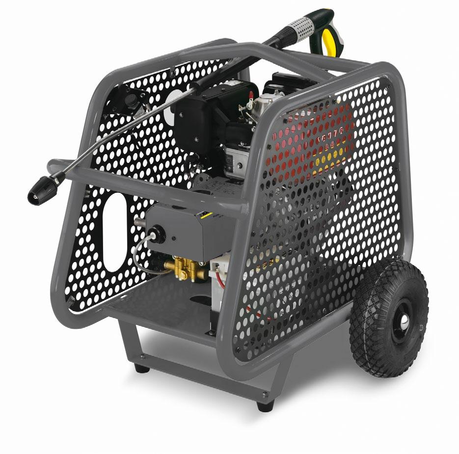 HD 1050 De Cage Heavy-duty cold water high-pressure cleaner with 10hp Yanmar
