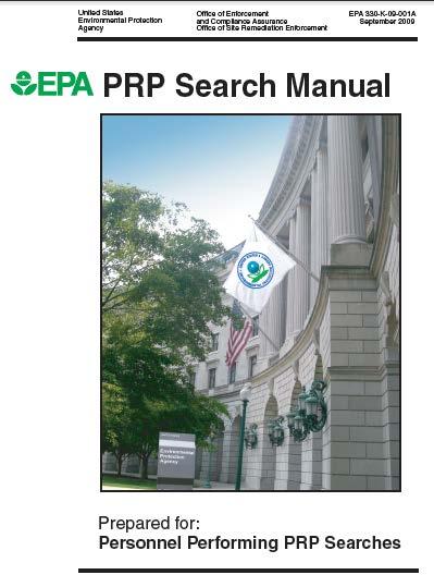 Resources cont EPA PRP Search Manual http://www2.epa.