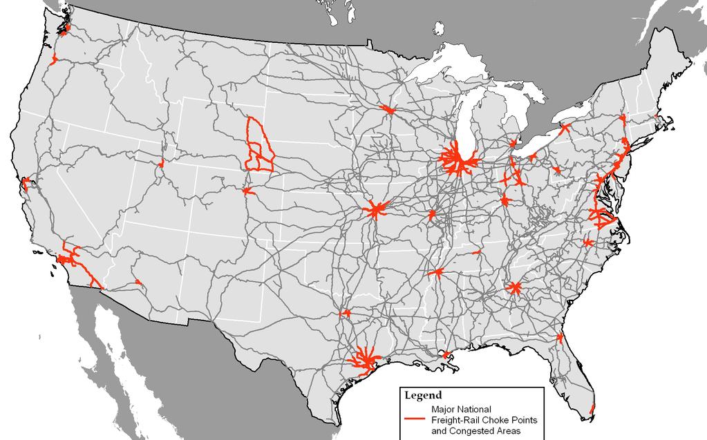 Estimated Rail Freight Bottlenecks Railroads are pricing