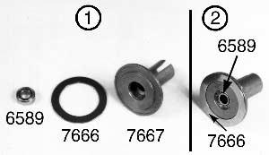 Fig. 51 Fig. 53 #6589 5/32 x 5/16 unflanged bearing Fig. 52 Go back to your #6950 tool bag and remove the 5/64" Allen wrench.