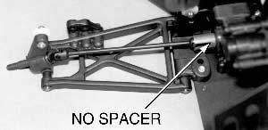 Rotate the hub carrier until the pin slides into the slot. Look at fig. 109 for detail. Go ahead and do the same for the axle on the other side.