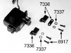 equal to the maximum servo length you will only need the two #7336 plastic servo mounts. The parts layout for a servo length of 1.40" or less is at the bottom of the fig. 145.