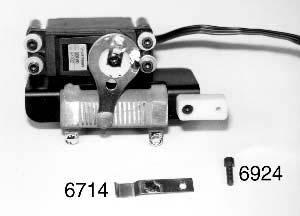 (5)Place the bypass tab on top of the mount with the bent end down so that it is closer to the #6711 throttle resistor.