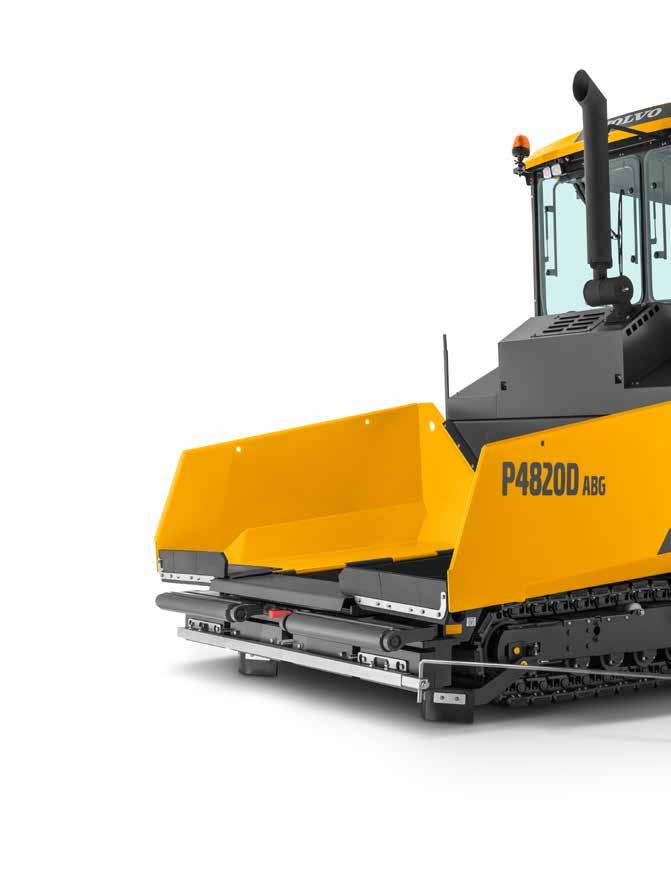 A small machine with big potential Compact machine, big features The P4820D ABG is the smallest 2.5 m tracked paver in Volvo s paver offering.
