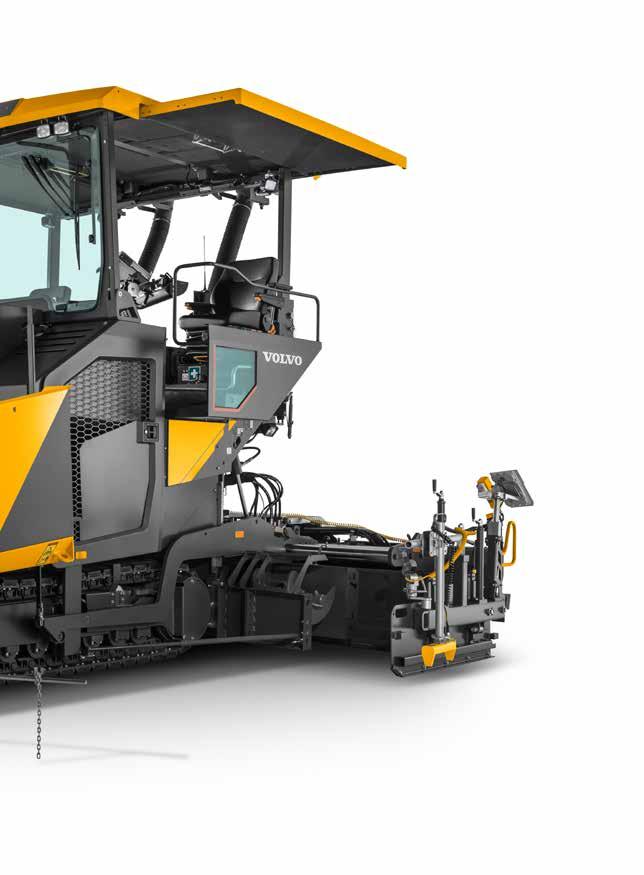 Operator platform visibility The operator has full, unhampered visibility around the paver, hopper, auger channel and screed, for a clearer view, increasing performance and paving quality.