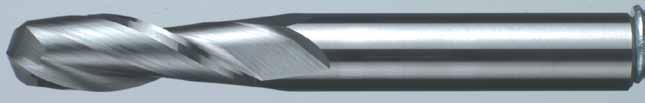 Long Length End Mills 162-24 Series 2 Flute Ball Nose 2 flute, solid carbide, single end, long length, ball nose, straight shank, 30 right hand helix, right hand cut, centre cutting.