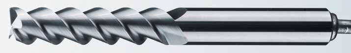 Cyber End Mills for Aluminium 3051 Series 3 Flute Long Length End Mill For Aluminium 3 flute solid carbide, single end, long length, square end, straight shank, 55 right hand helix, right hand cut,