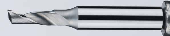 Cyber End Mills for Aluminium 180-10-A Series Single Flute End Mill For Aluminium & Plastics - Reinforced Shank A single flute, spiral 30 helix on reinforced shank, ideal for reducing number of
