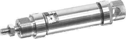 Microcylinders according to standard ISO 6432 "MIR-INOX" rolled end covers (series 1200, catalogue 4, section 1 and news 34)