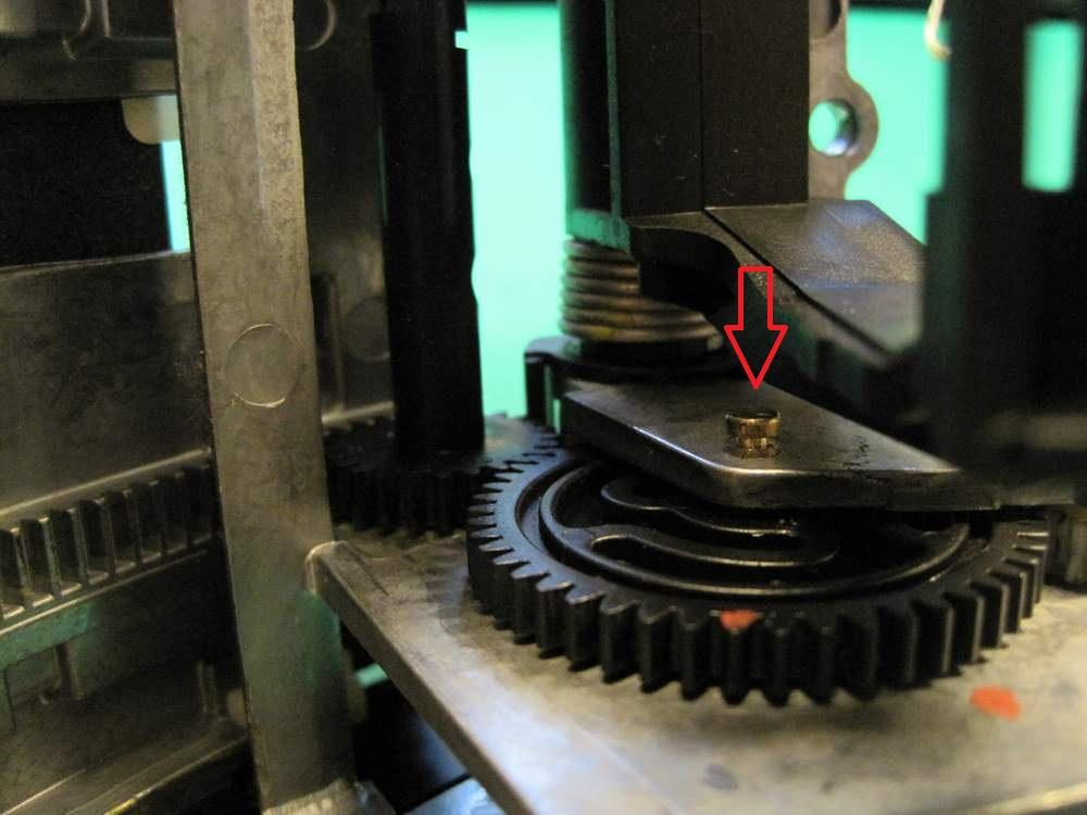 the gear axis (marked