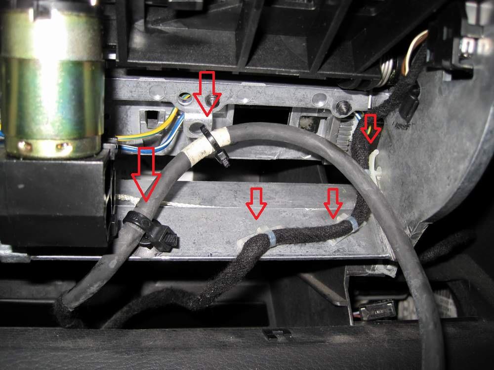 the motor power connector! If everything done, install back trims, vents in reverse order!