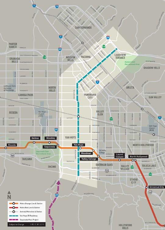 Original Study Area Ventura Bl to I-210 Freeway Corridor Transit