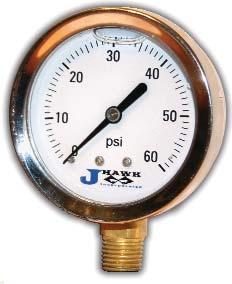 Features Dial Size: 1 1/2, 2 1/2 & 4 Superb quality, economically priced ISO 9002 - certified facility Pressure range to 15,000 psi Liquid Filled Gauges Liquid filled SS case, brass internal gauges