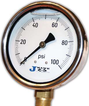 Liquid filled gauges offer a significant cushioning and dampening effect reducing pointer flutter and internal gauge damage. 2 1/2 Case 4 Lower Connection Gauge Size/Type A B C D E F 1 1/2 Inch 1.