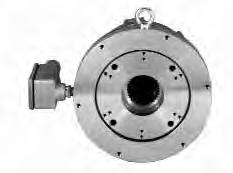 wear adjustment with access hole for air gap inspection Metric and US Customary bore sizes C-Face mounting - various adapter plates available for 8TC through 05TSC frame mounting Splined hub for