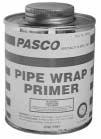 PASCO PIPE PRIMER Pint and quart sizes with dauber. IMPORTANT: Always use PASCO Pipe Primer on ALL Pipe-wrapping Jobs!