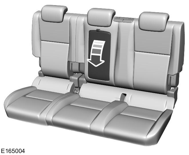 Adjust the control to the desired heat setting. REAR SEAT ARMREST Fold the armrest down to use the armrest and cup holder.