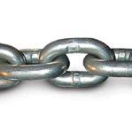 Chain is zinc plated for protection against corrosion and is 100%