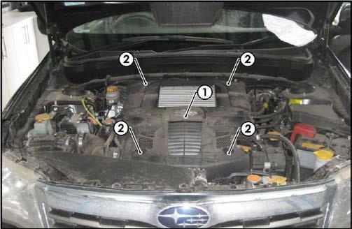 1. In the engine bay, remove
