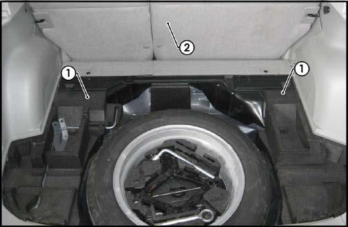 6. Remove storage compartment trays (1). 7.