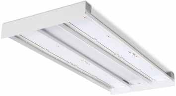 4 FOOT LINEAR LED HIGH BAY Smooth & uniform light Tool-free high transmission lens option High efficiency lens eliminates glare and improves visual comfort 19.25 Wx3.30 Hx46.01 L 17.
