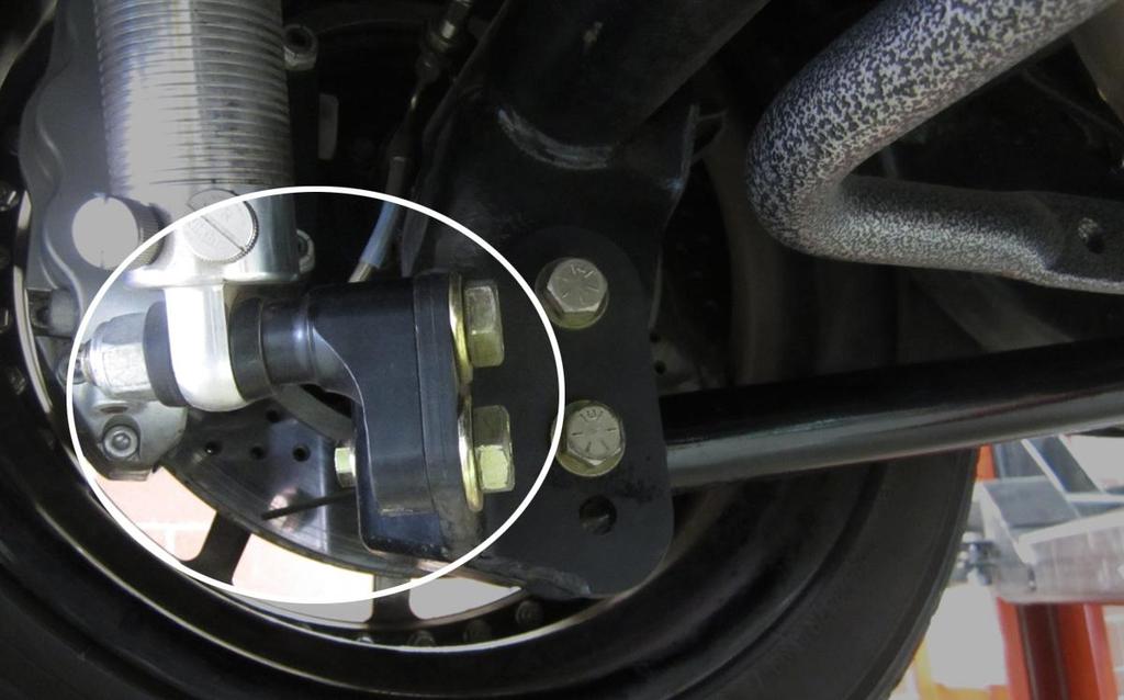 The 5/8 x 4 ½ and 5/8 x 1 bolts attach your shock adapter to the bracket.