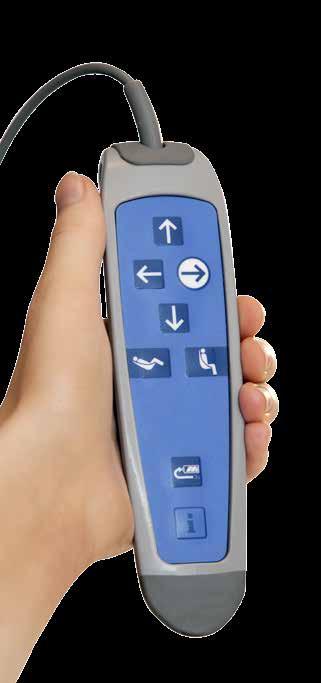 Precise positioning Powered DPS controls are included on the handset for easy and