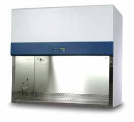 In horizontal flow cabinets (Model ES17 there is a slightly reduced level of