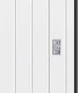 Manually operated doors are supplied as standard with a handle in White aluminium.