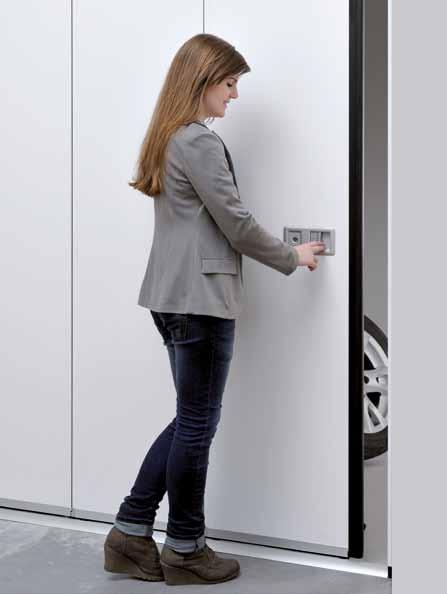 Automatic wicket door function can be operated via the door handle Automatic wicket door function for doors with operators Individual partial opening The passage width can be easily set on the