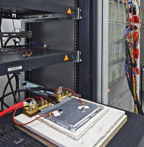 fire test bed, data acquisition tools, a video surveillance system, shock and vibration tests // Multi-cell battery simulator for hardware-in-the-loop