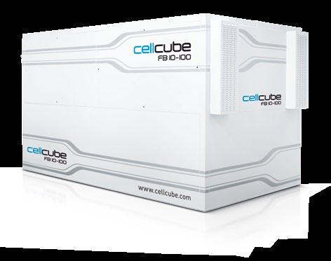 CLEAN energy supply with 10 kw and 100 kwh CellCube FB 10-100 for a stable power supply.