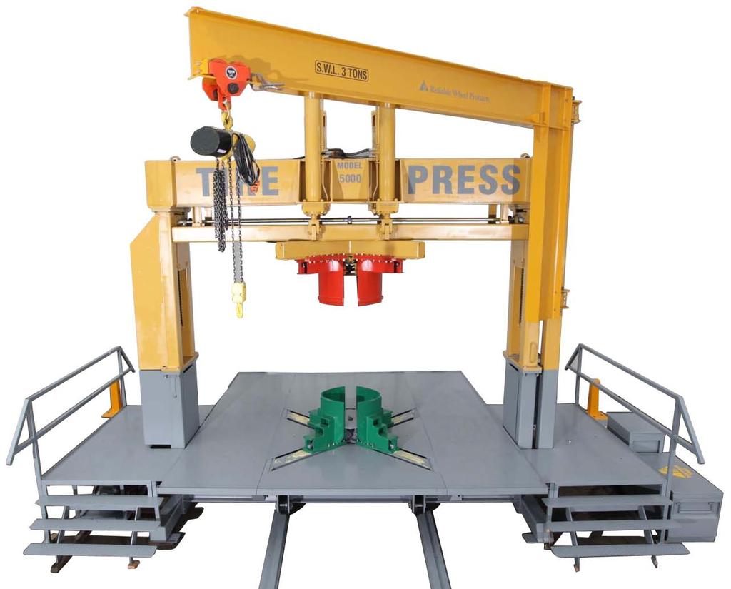 SuperPress Tire Press Centres Reliable Wheel Tire Press Centres were originally developed more then 25 years ago for users who wished to safely and quickly mount/dismount/inflate Giant or Off The
