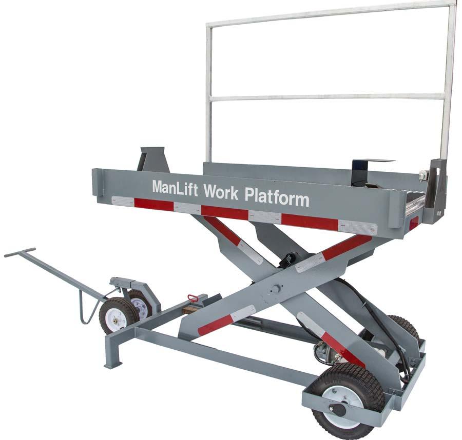 Manlift Work Platforms Reliable Wheel Products has developed a manlift unit that permits service personnel to perform their maintenancerelated functions efficiently and safely.