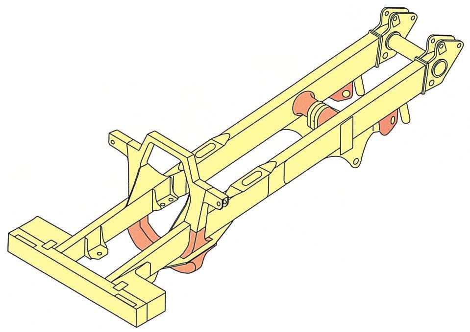 98" High-Rigidity Frames Cast-steel components are used in the main frame for highstress areas where loads and shocks are most concentrated. It provides a superior reliability and durability.