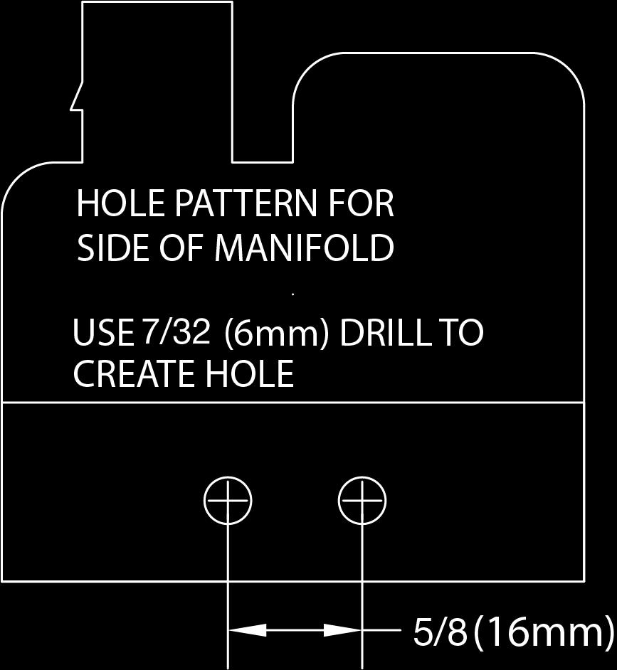 CENTER PUNCH TO MARK THE HOLE PATTERN FOR THE