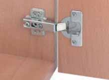 Concealed Hinges METALLAMAT A/SM Concealed hinge, opening angle 92 Material: Steel cup and hinge arm Finish: Nickel plated For door thickness: Min.