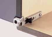 Furniture Hinges Glass door hinge, opening angle 180 Inset mounting Area of application: For inset glass doors Material: Zinc alloy For door height: Max. 800 mm For door width: Max.