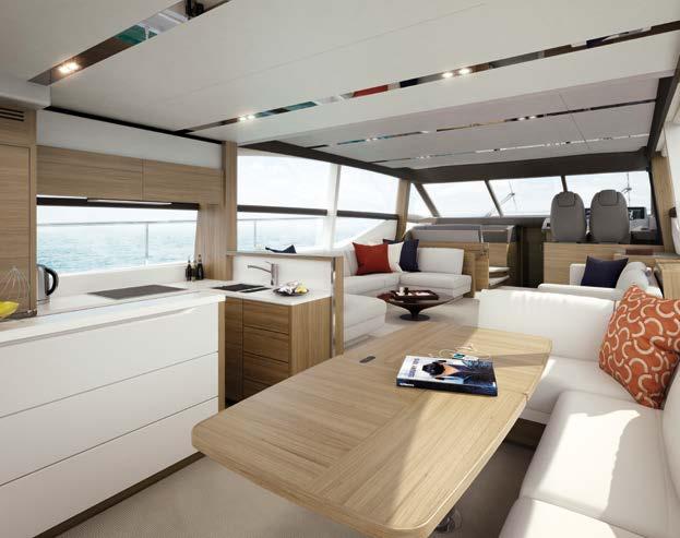 while the galley aft layout expands on a new concept for Princess with triple sliding doors and an