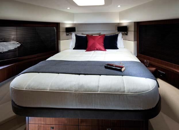 At anchor the V78 s main deck saloon is an oasis of calm and