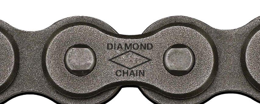 DIAMOND U.S.A. MADE ROLLER CHAIN CNH PART NUMBERS CHAIN SIZE 10' ROLLS 50' ROLLS 100' ROLLS CONN.