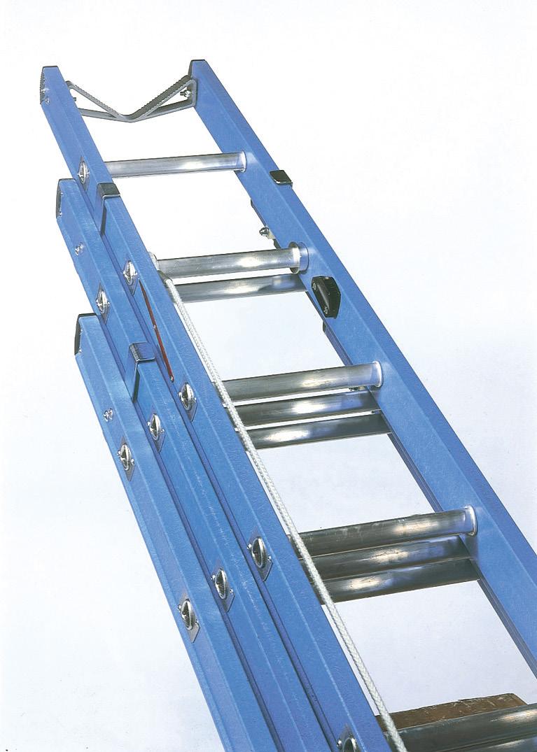 OVERVIEW 1. GLASSFIBRE TELECOMUNICATIONS LADDER TRIPLE EXTENSION PUSH-UP LADDER Certified to BSEN131:1993 Part certified to ANSI A14.